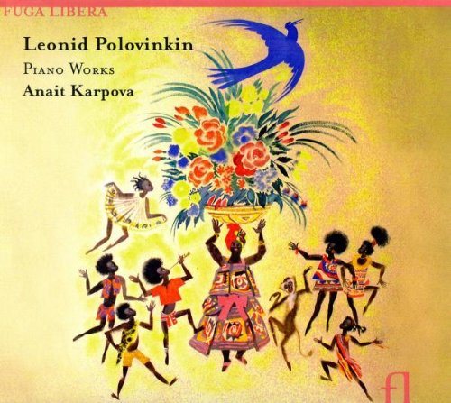 "CD cover featuring colorful illustration of dancing figures and a blue bird."