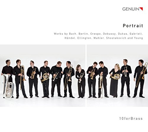 CD cover for “10forbrass - Portrait” featuring a brass ensemble.