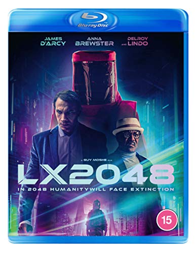 Blu-ray cover for "Lx 2048" featuring two people and futuristic imagery.