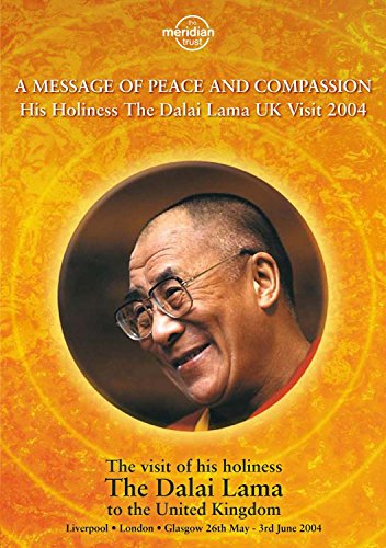 DVD cover featuring a portrait of the Dalai Lama with orange background.