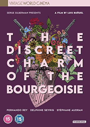 DVD cover for "The Discreet Charm Of The Bourgeoisie" with surreal imagery.