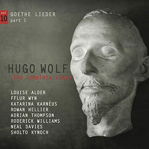 CD cover for Hugo Wolf's "Goethe Lieder part 1" with a bust portrait.