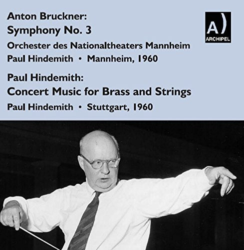 CD cover with black and white photo of conductor Paul Hindemith.