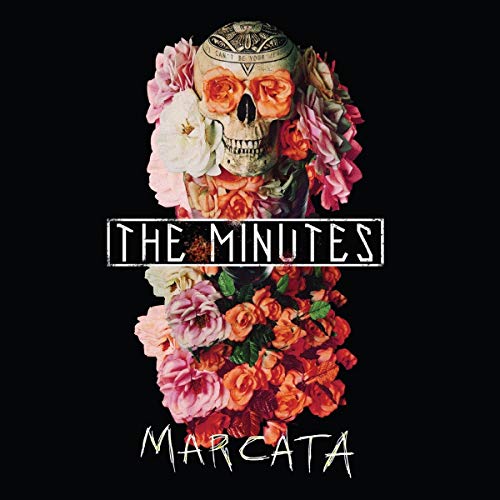 Skull adorned with flowers, album cover for The Minutes' "Marcata.