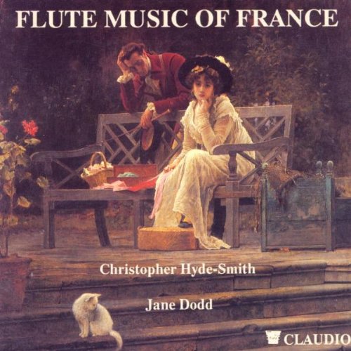 CD cover: painting of a couple on a bench with a cat.