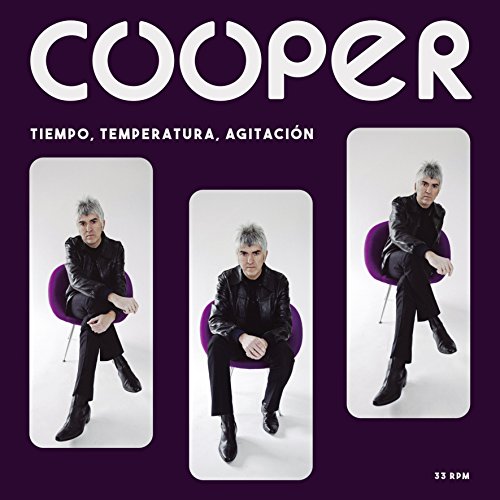 Album cover with man in black sitting on purple chair, against dark purple background.
