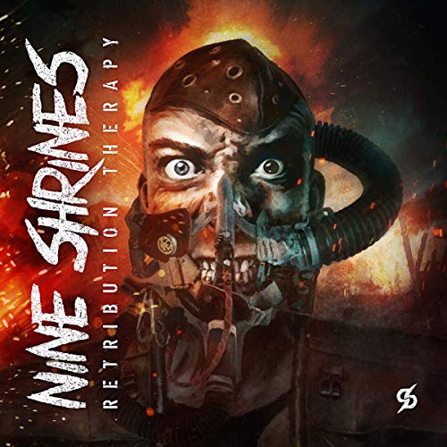 Vinyl record cover with cyborg face and red vinyl disc beside it.
