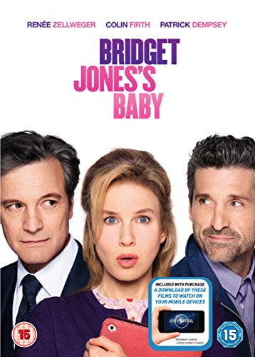 “Bridget Jones’s Baby” DVD cover featuring Renée Zellweger, Colin Firth, and Patrick Dempsey.