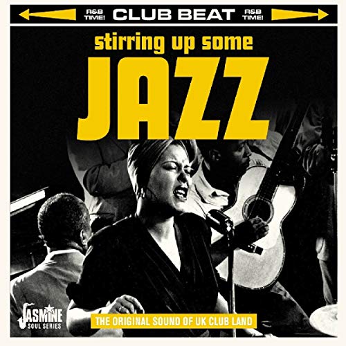 "CD cover with black-and-white image of woman singing into a microphone."