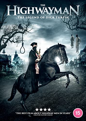 DVD cover for "The Highwayman" featuring a rider on a rearing black horse.