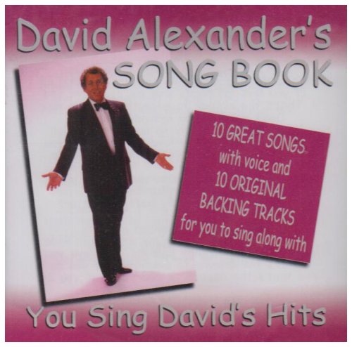 "CD cover with man in tuxedo and text describing song book contents."