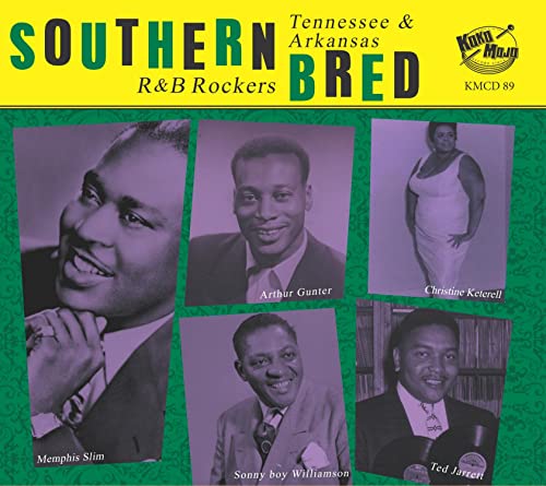CD cover featuring portraits of six Black musicians from Tennessee & Arkansas.