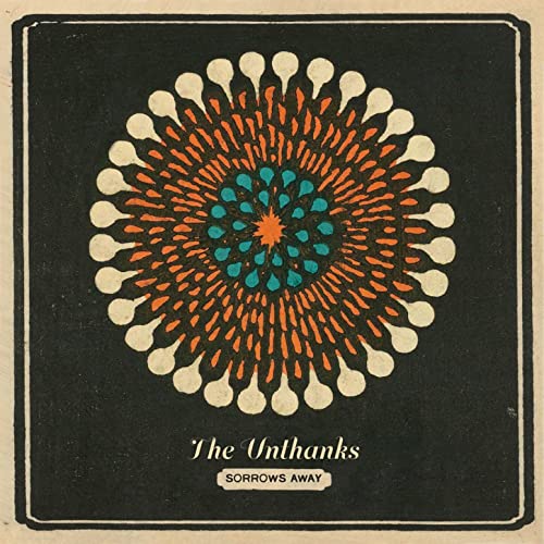 CD cover for The Unthanks’ “Sorrows Away” with a floral-like design.