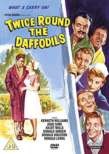 DVD cover for Twice Round the Daffodils featuring a couple and several smiling facesCasts.