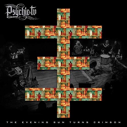 Album cover for Psychic TV’s “The Evening Sun Turns Crimson” featuring a cross.