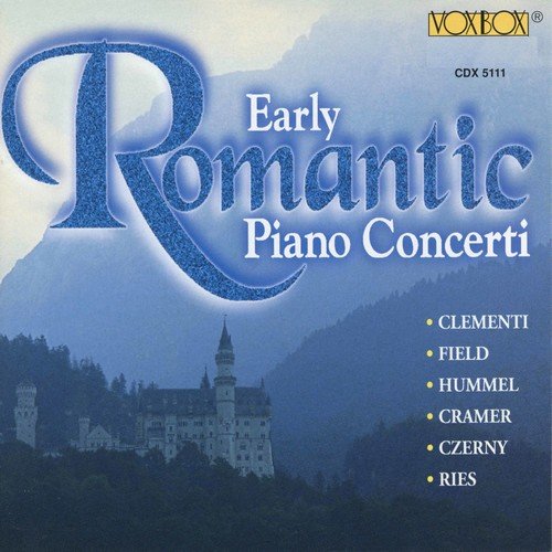CD cover with "Early Romantic Piano Concerti" text and a castle image.