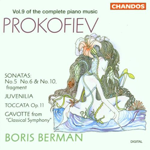 CD cover with mermaid illustration, listing piano compositions by Prokofiev performed by Boris Berman.