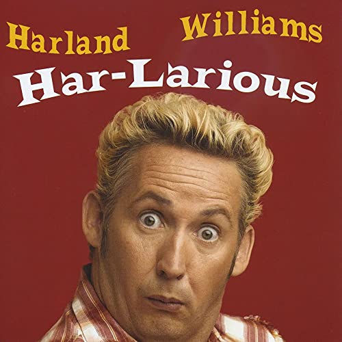 CD cover featuring comedian Harland Williams with a surprised expression.