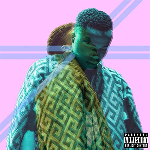 Album cover for Alan Kingdom’s “LINES” featuring two figures in patterned clothing.