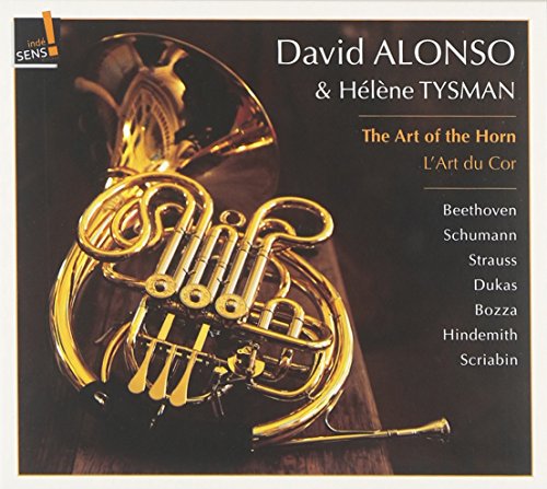 CD cover featuring a golden French horn and composer names listed.