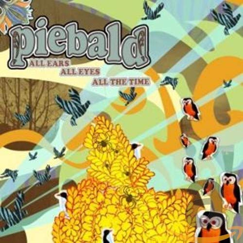 CD cover for Piebald’s “All Ears All Eyes All The Time” with owls and flowers.