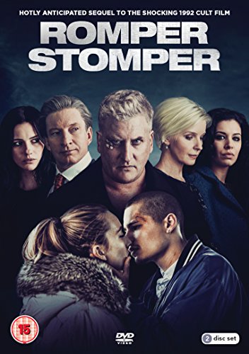 "DVD cover featuring a couple kissing with five others above, dark background."