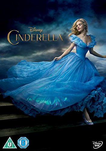 DVD cover for Cinderella featuring a glass slipper and blue lighting.