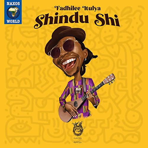CD cover: Cartoon of a musician with a guitar, yellow background.