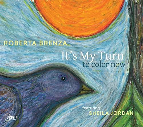 CD cover art featuring a painted bird, sun, and abstract brushstrokes.