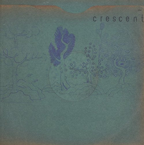 CD cover with blue line art of trees and foliage on teal.