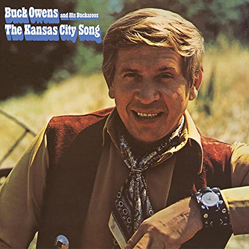 Album cover featuring Buck Owens, smiling, in a patterned shirt and vest.