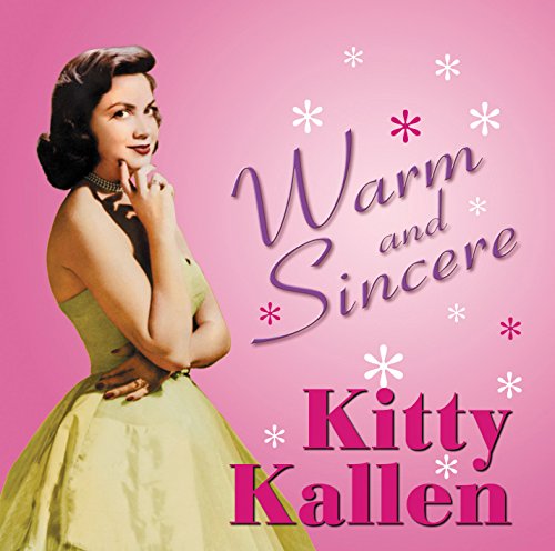 "Kitty Kallen CD cover featuring a woman in a yellow dress against a pink background."
