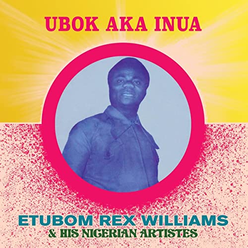 Vinyl record cover featuring a portrait of Etubom Rex Williams in a red circle.