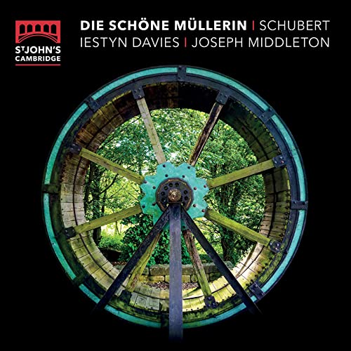 CD cover for Schubert’s “Die Schöne Müllerin” featuring a waterwheel.