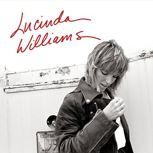 "Lucinda Williams album cover featuring a black-and-white photo of Lucinda Williams."