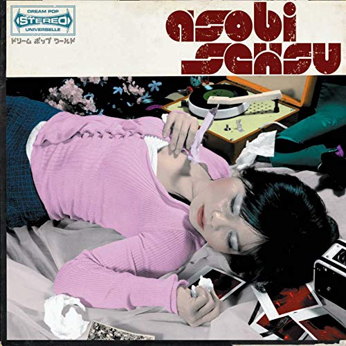 Asobi Seksu vinyl record cover with a woman reclining near a record player.