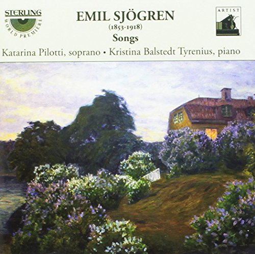 "CD cover featuring a serene landscape painting with a house and blooming flowers."