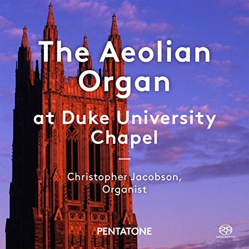 Gothic chapel silhouette against a blue sky with white text overlay on a CD cover.