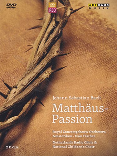 A crown of thorns on a burlap background with white text describing the DVD.