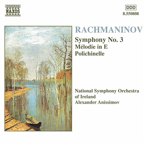 "CD cover with a serene lake scene painting and text describing the music content."
