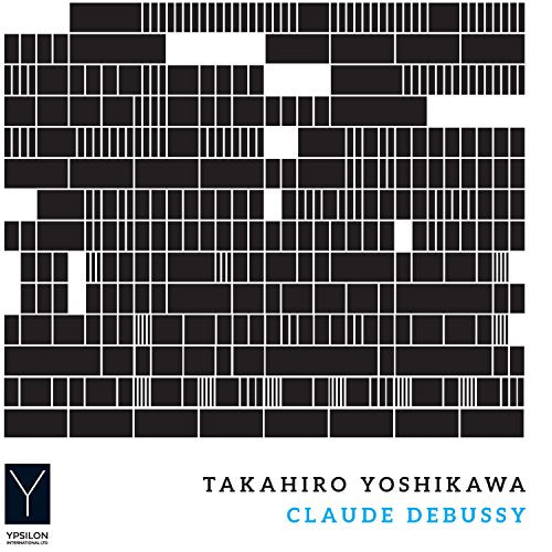 CD cover with abstract black and white grid, "Yoshikawa - Debussy.