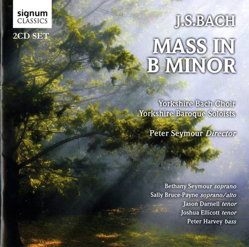 CD cover for Bach’s Mass in B Minor, featuring tree branches.