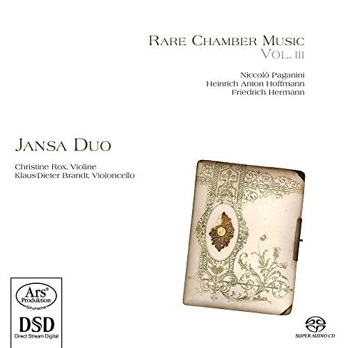 CD cover with ornate floral design and text listing composers/performers.