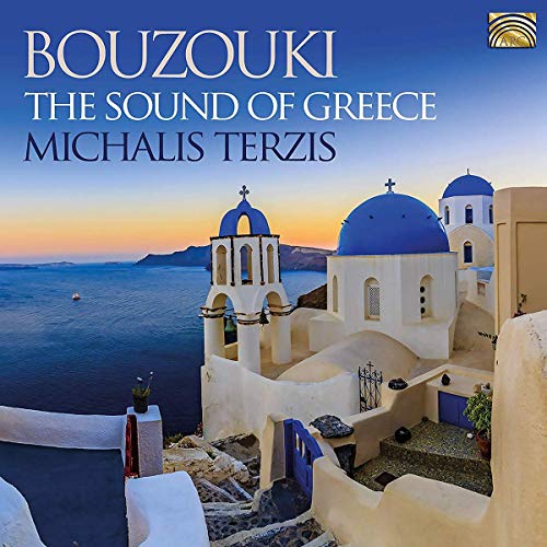CD cover: Greek village scene with blue domed churches and text.