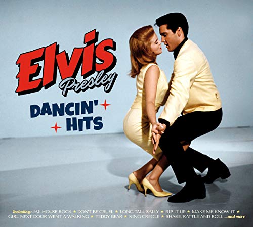 Elvis Presley CD cover: Elvis and a woman dancing, title "Dancin' Hits".