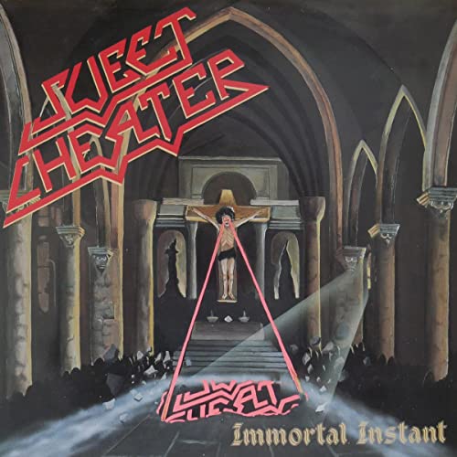Vinyl record cover: "Sweet Cheater - Immortal Instant" with gothic imagery.