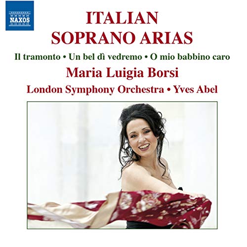 CD cover featuring soprano Maria Luigia Borsi and text “Italian Soprano Arias.”