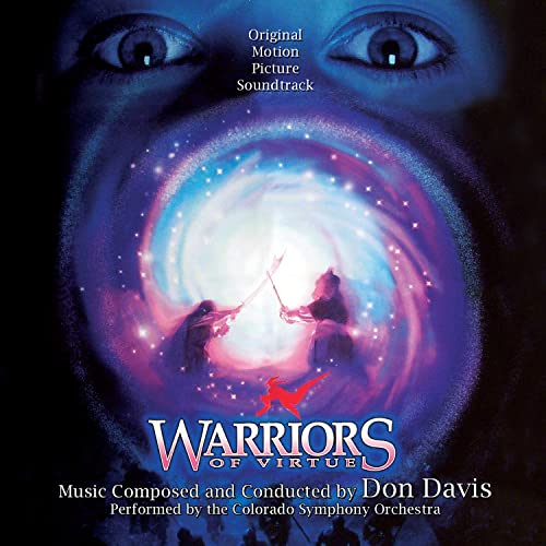 CD cover for "Warriors of Virtue" soundtrack, featuring a swirling vortex.