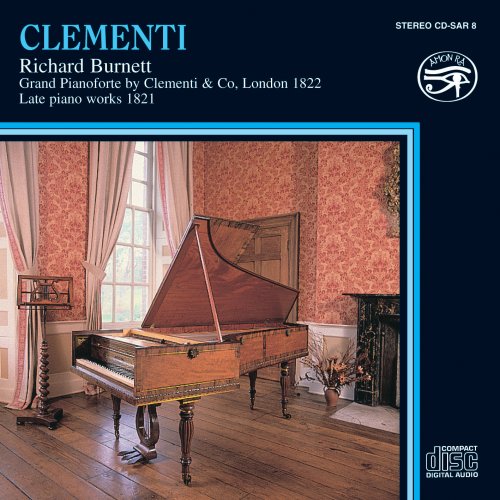 A CD cover featuring a historical grand piano in a red wallpapered room.