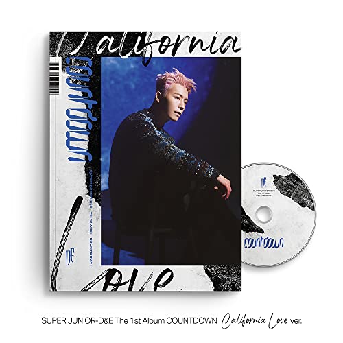 Super Junior D&E “Countdown” album cover featuring a man in a jacket.